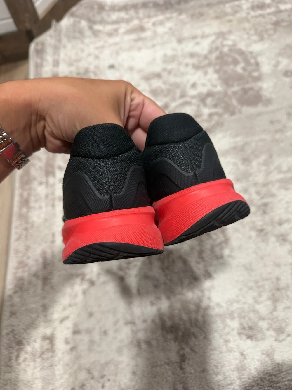 adidas Men's Black, White & Red Athletic Running Shoes